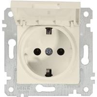 RİTA MEK. TUŞ KAPAKLI TOP.LI PRİZ KREM 1